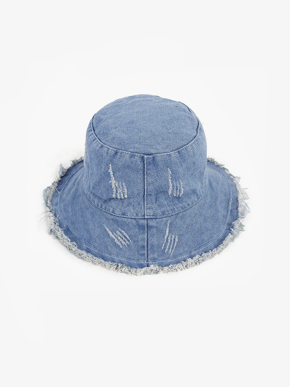 Denim Ripped Bucket Hat - Takermore