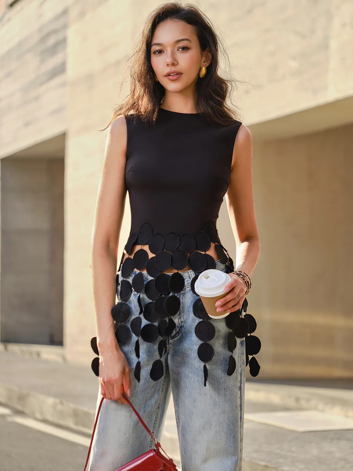 Crop Tassel Tank Top - Takermore