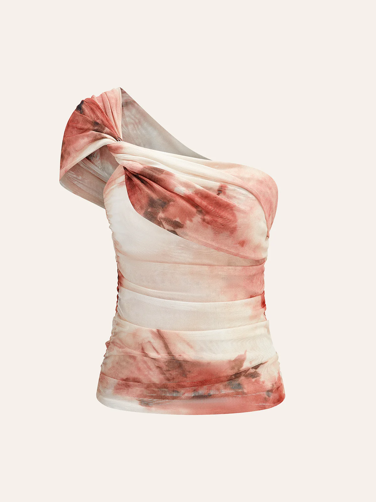 Semi-Sheer One-Shoulder Top - Takermore