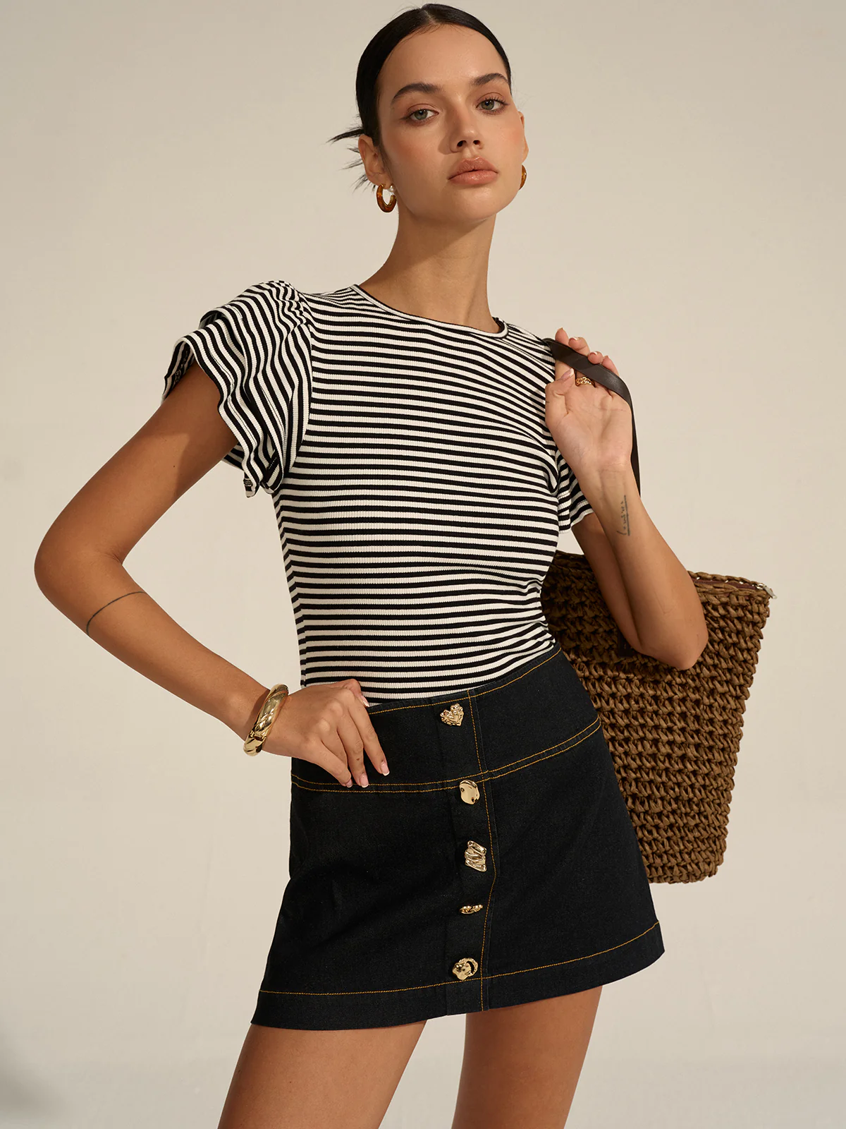 Striped Ribbed Top - Takermore