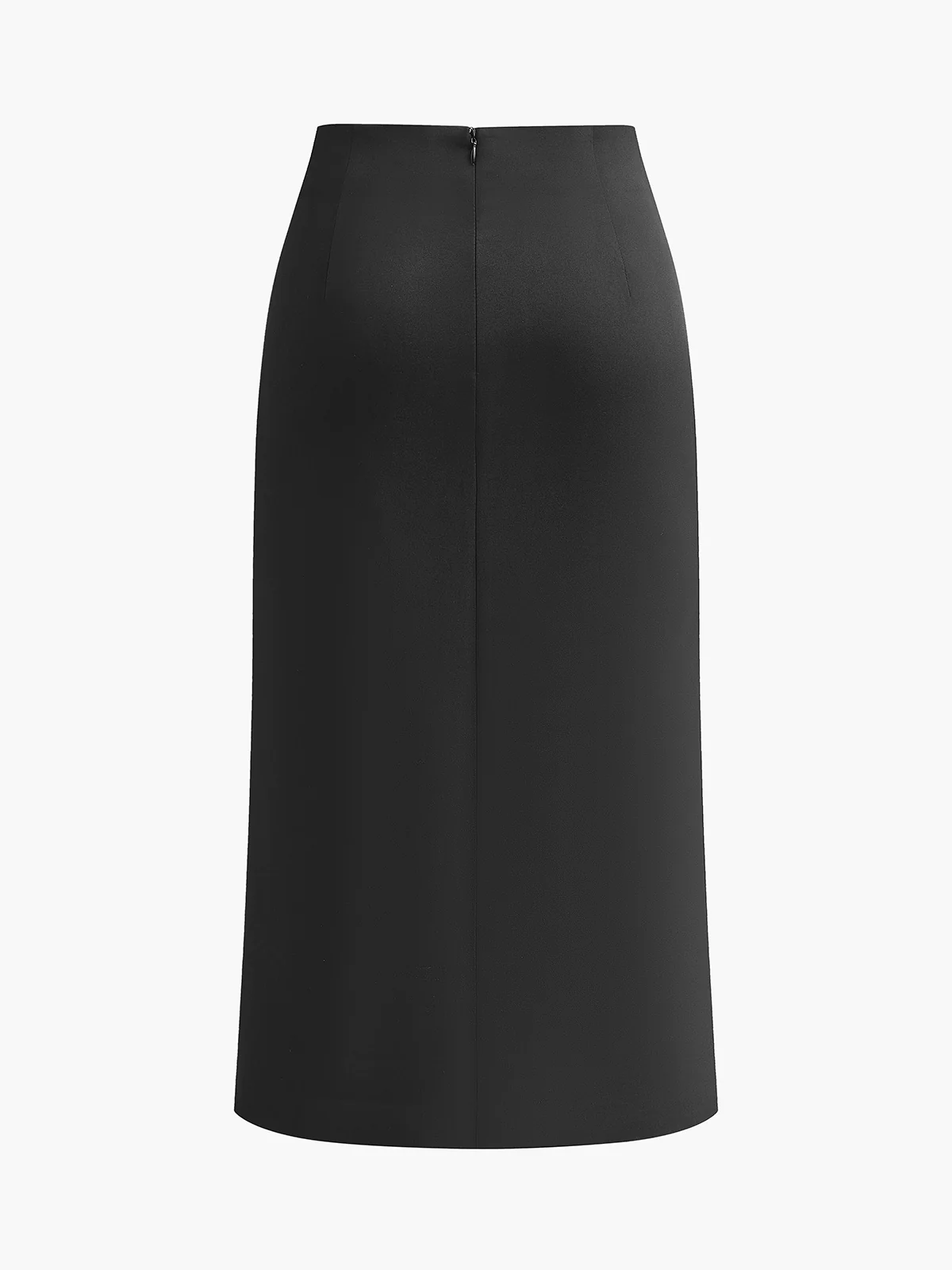 Metal-Detail Split Midi Skirt - Takermore