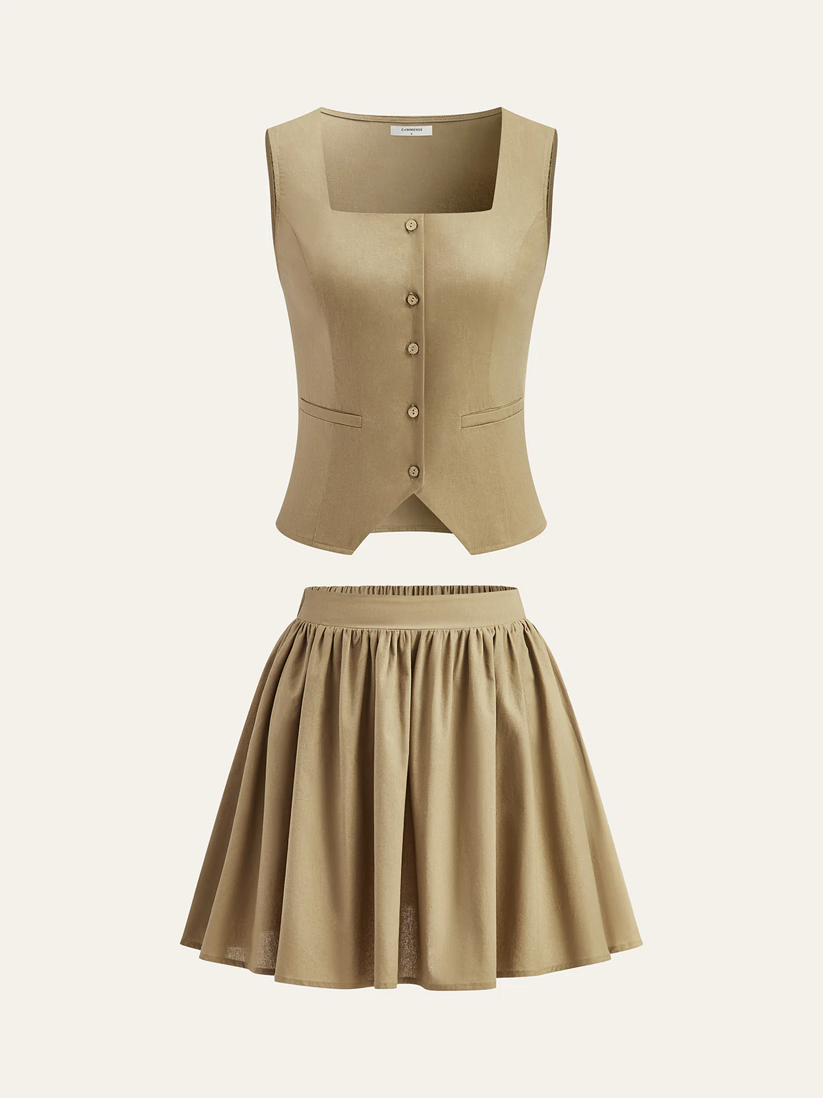 Linen & Cotton Skirt Set - Takermore