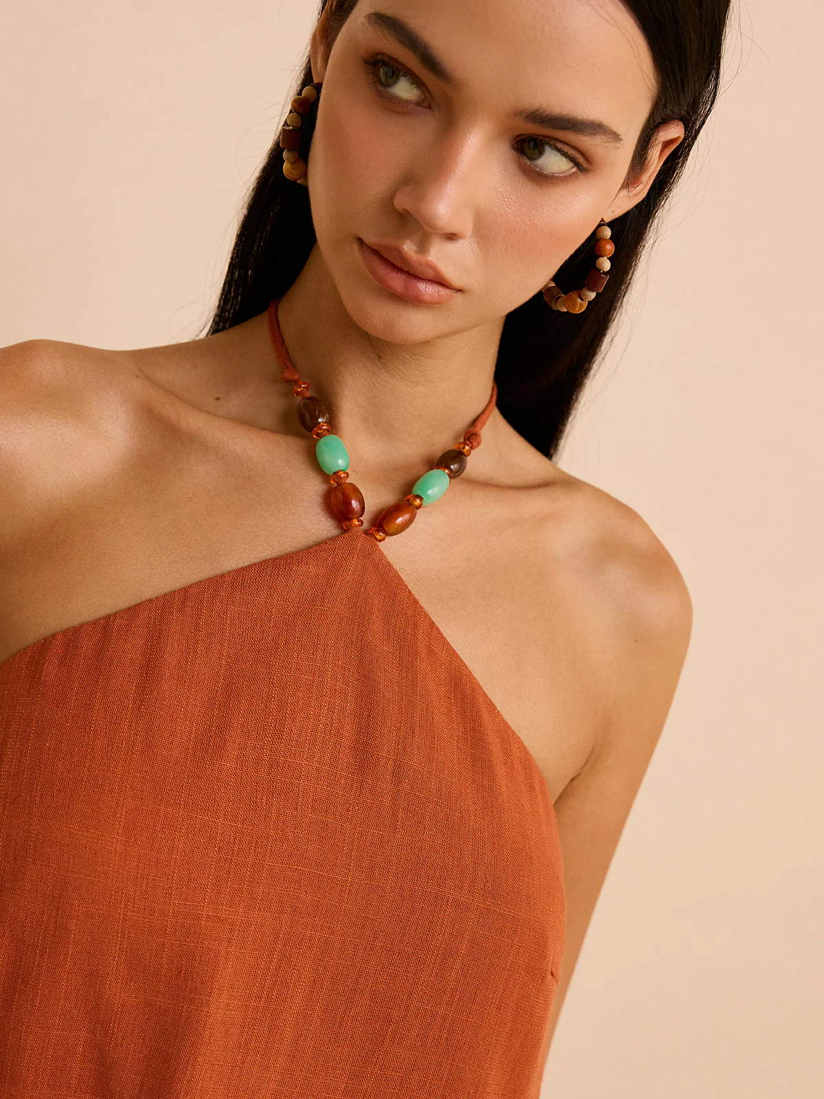 Linen & Cotton Halter Top - Takermore