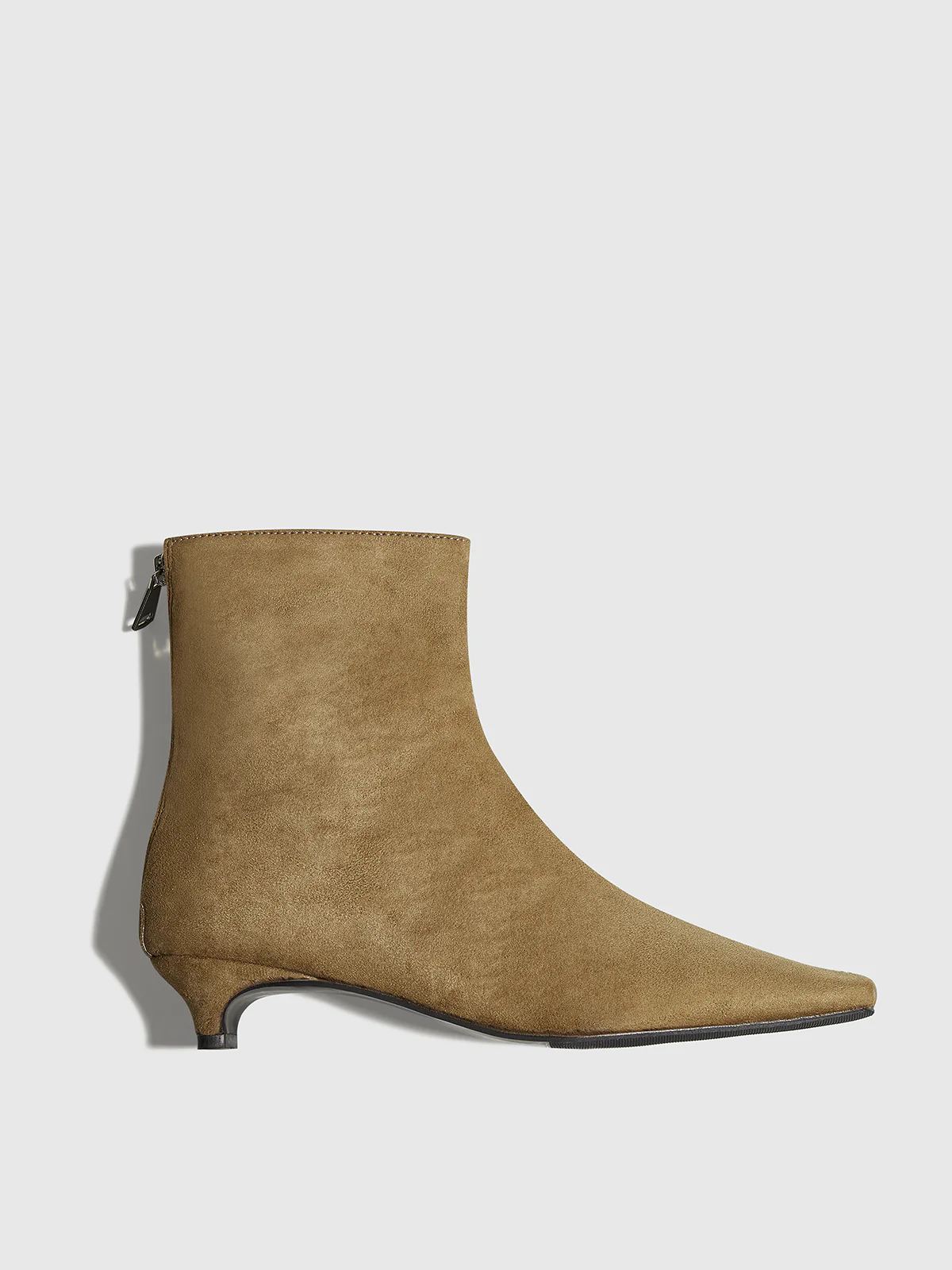Suede Kitten Ankle Boots - Takermore