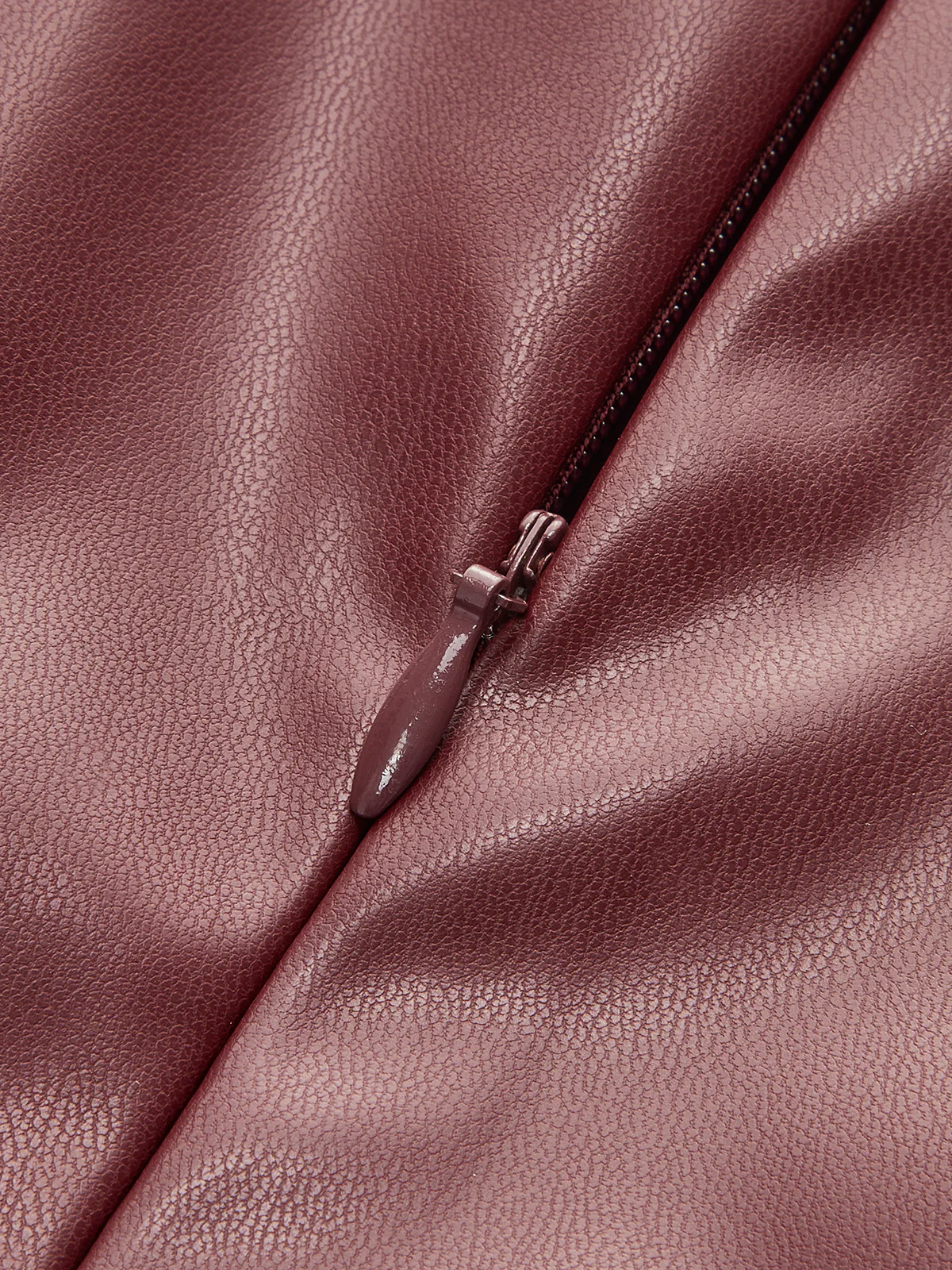 Mock Neck Faux Leather Cinched Tank Top - Takermore