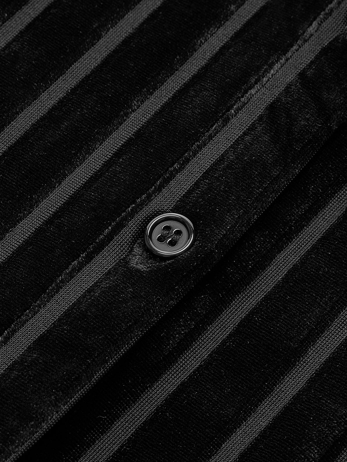 Semi-Sheer Pinstripe Button Polo Shirt - Takermore