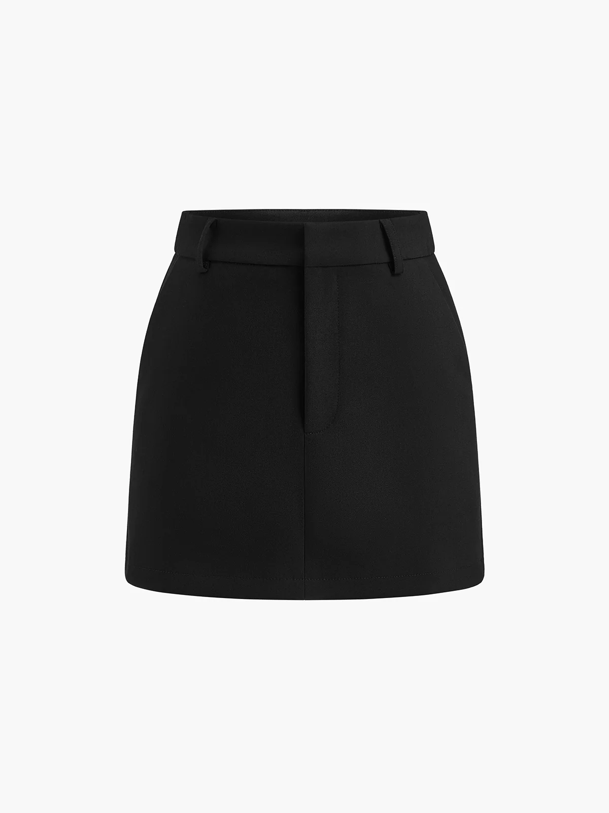 Solid A-Line Short Skirt - Takermore