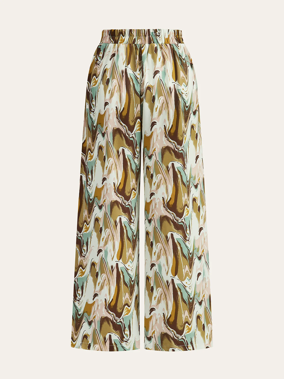 Abstract Print Wide-Leg Pants - Takermore