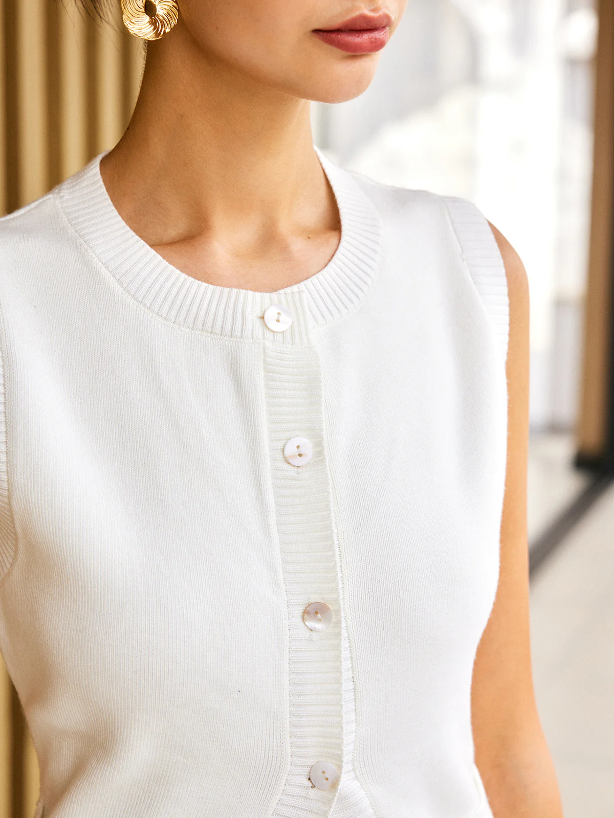 Wool Blends Knitted Split Button Skirt Set - Takermore