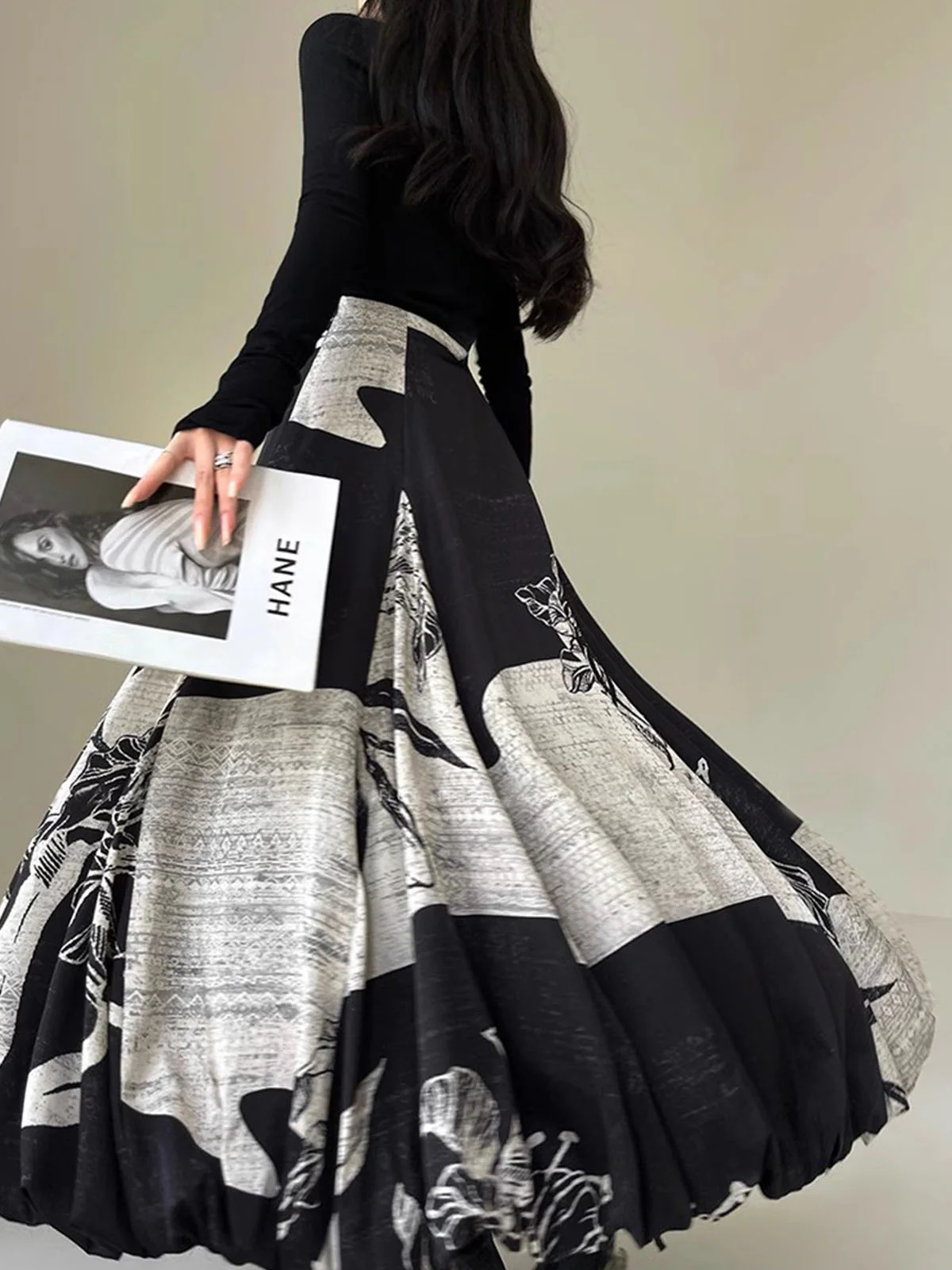 Bud Waist Side-Zipper Midi Skirt - Takermore