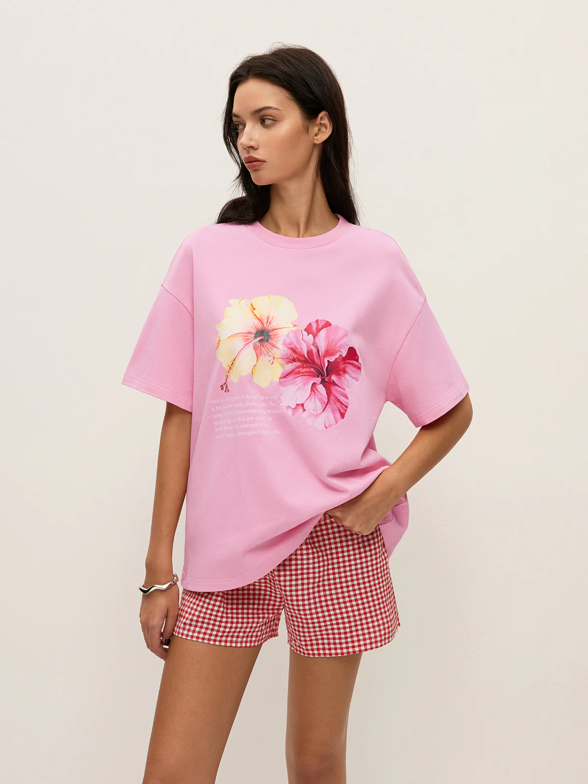 Cotton Floral Graphic Oversized T-Shirt - Takermore