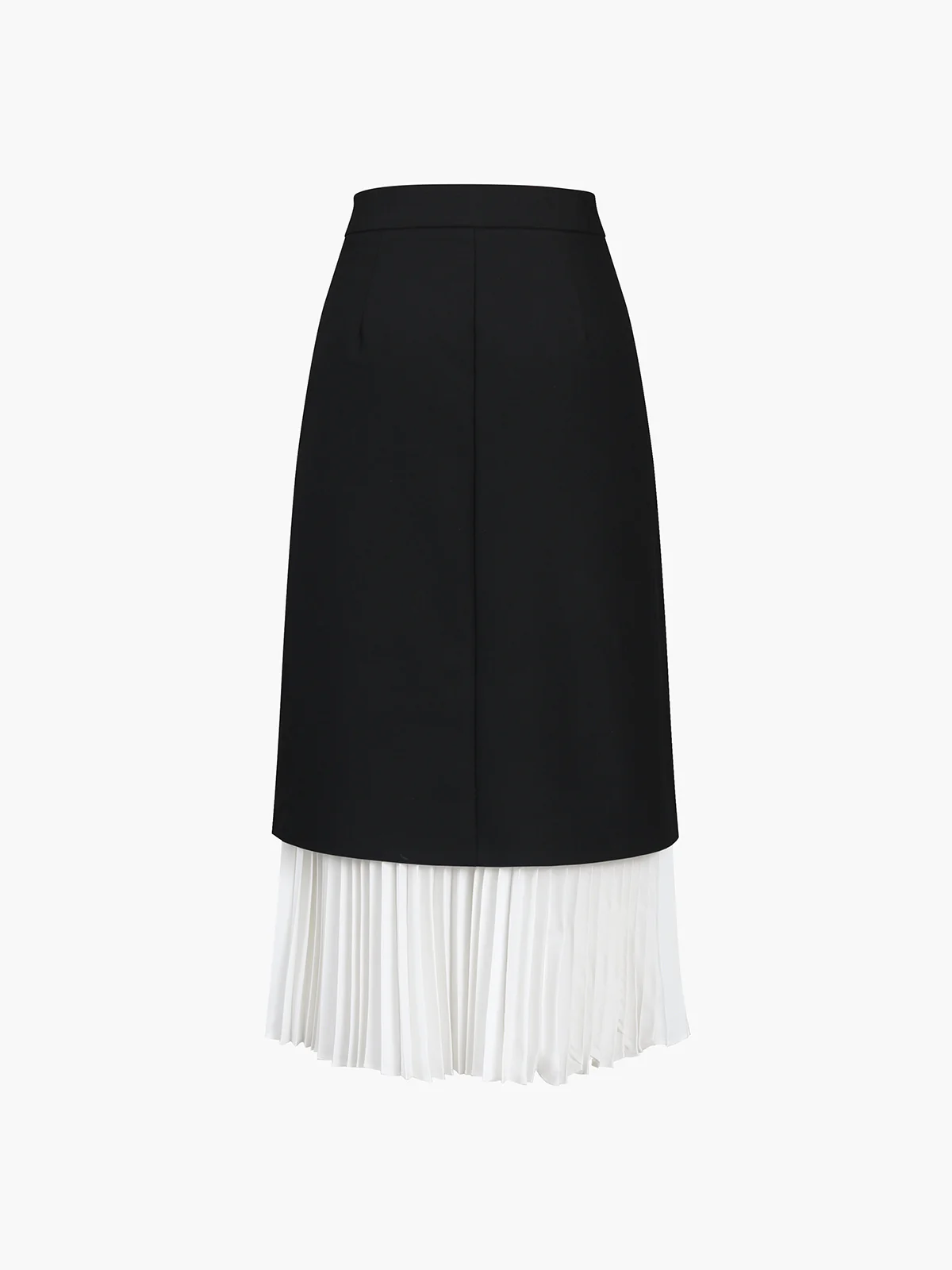 Two Tone Pleated Long Skirt - Takermore