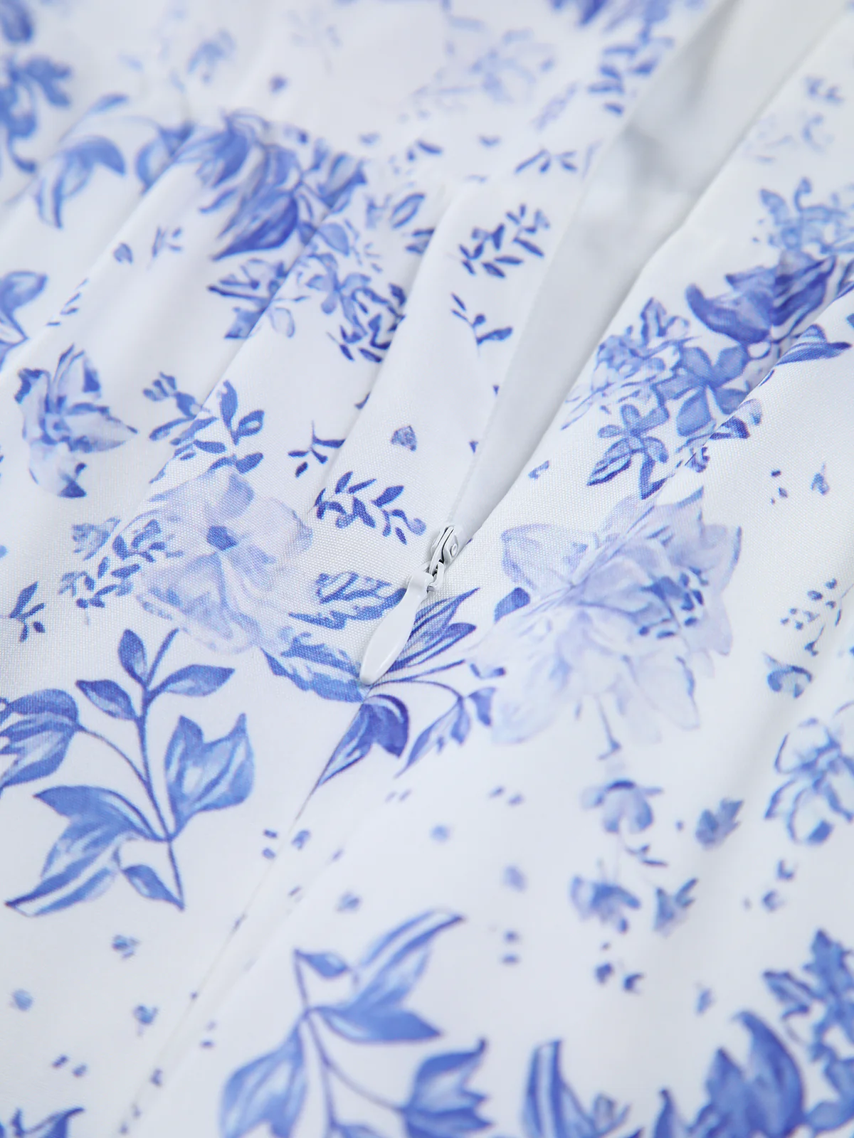 Forget Me Not Floral Pockets Zippered Long Dress - Takermore