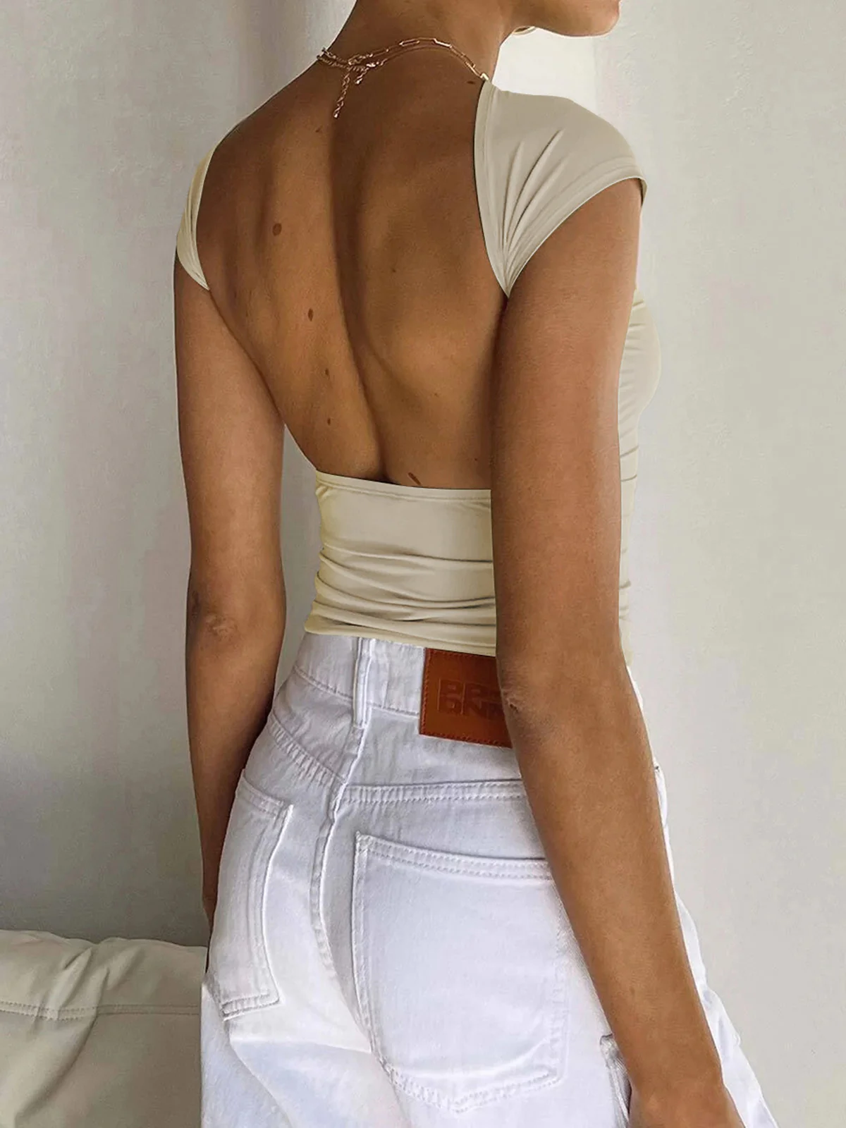 Solid Snug Backless Top - Takermore
