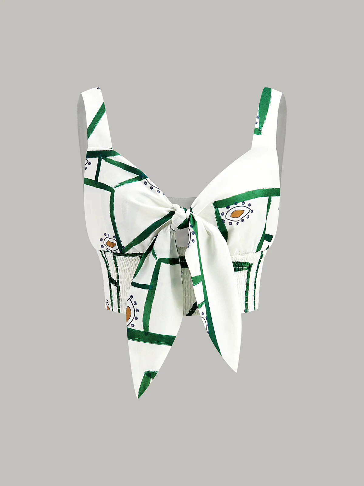 Front Tie Cami Top With Tiered Skirt Set - Takermore