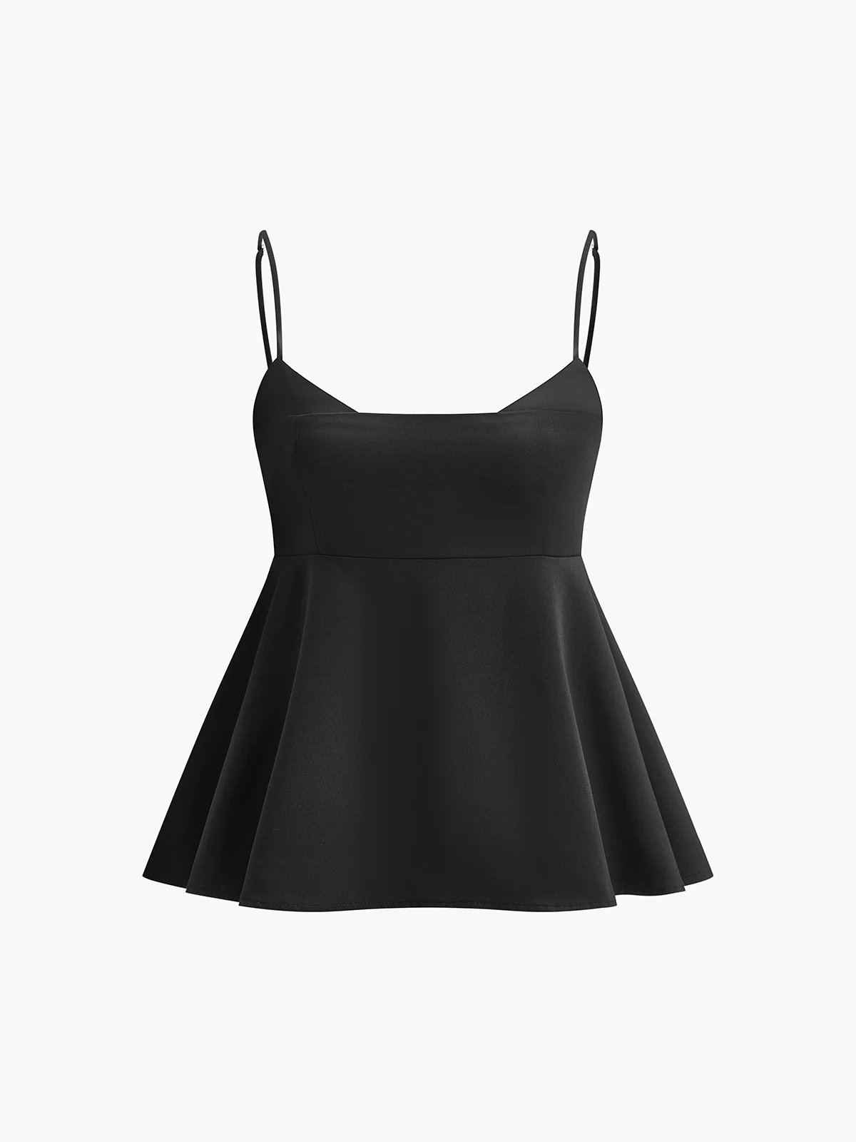 Spaghetti Strap Flared Cami Top - Takermore