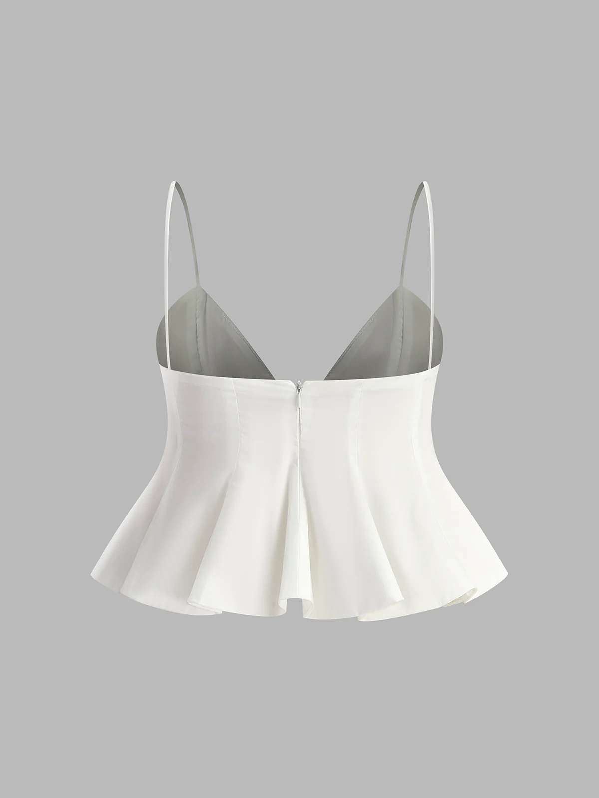 Peplum Spaghetti Strap Top - Takermore