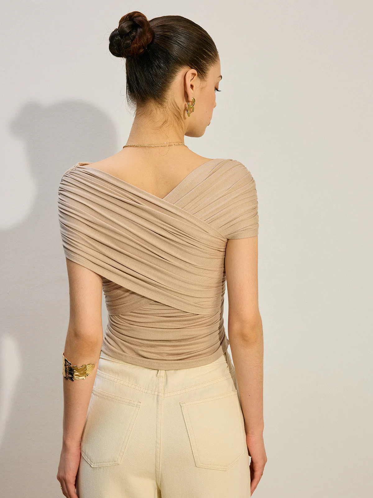 Ruched Crisscross  Top - Takermore