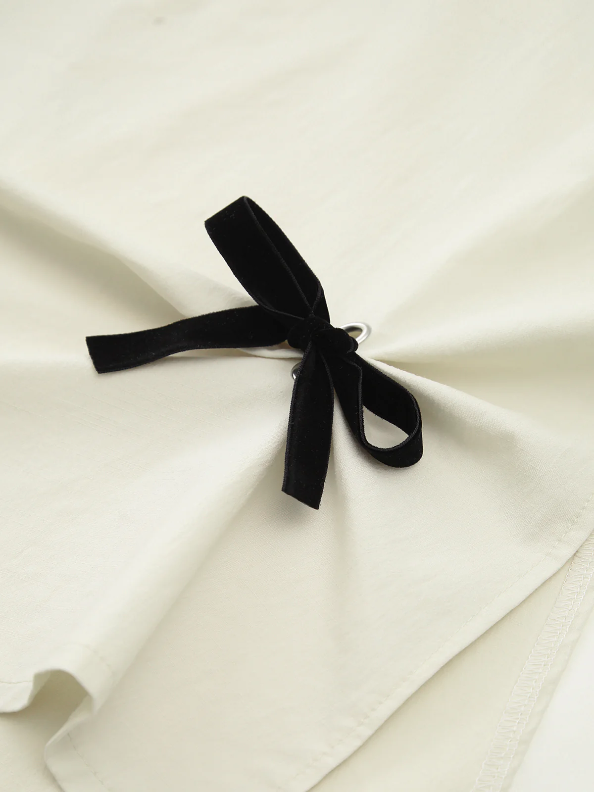 Cotton & Linen Bow Decor Split Midi Skirt - Takermore