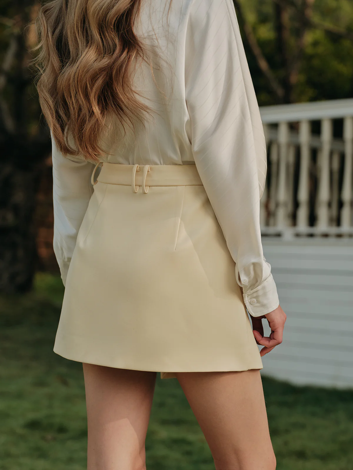 Asymmetrical Wrap High Waist Skirt - Takermore