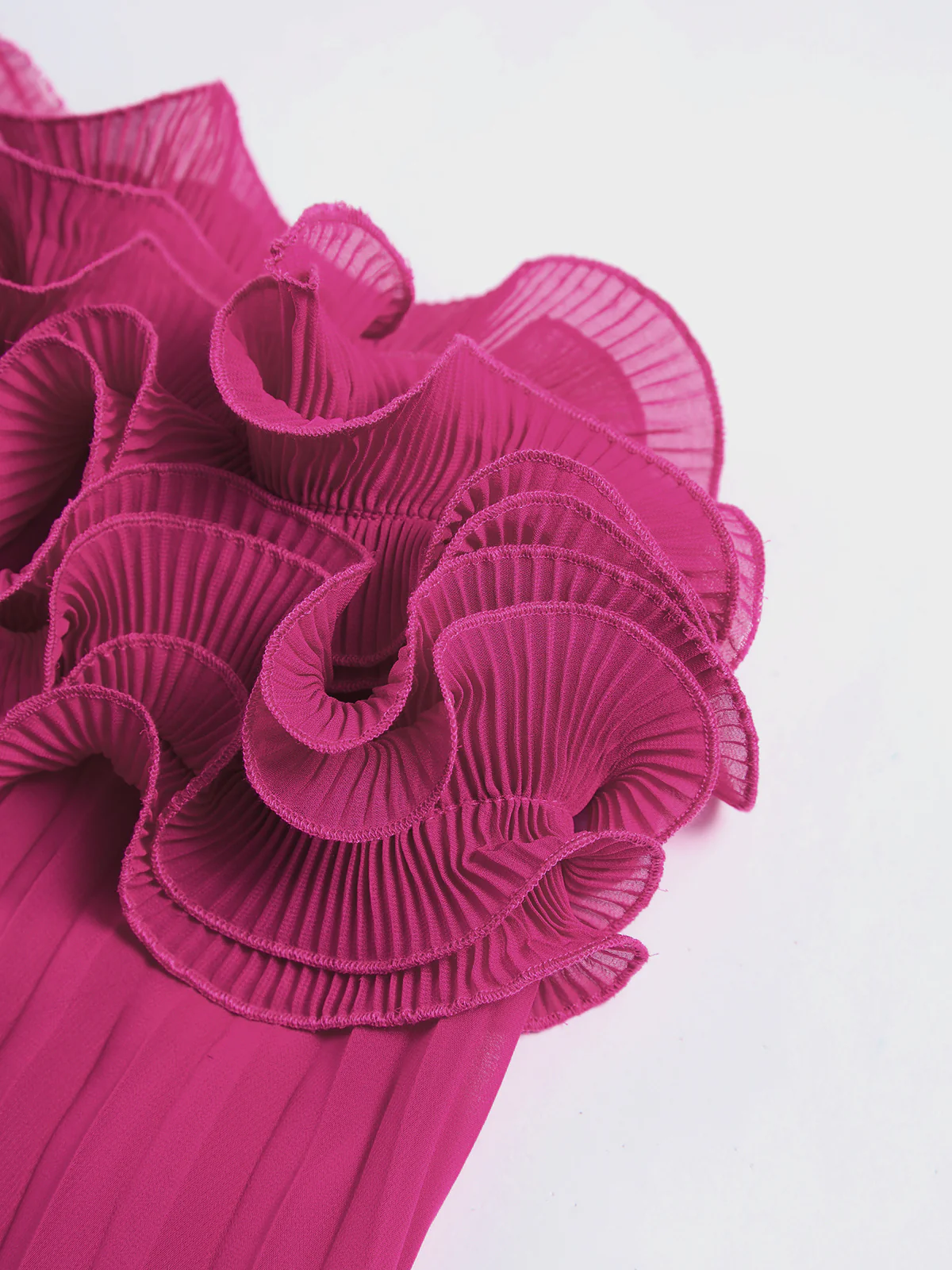 Mesh Rosette Tube Pleat Short Dress - Takermore