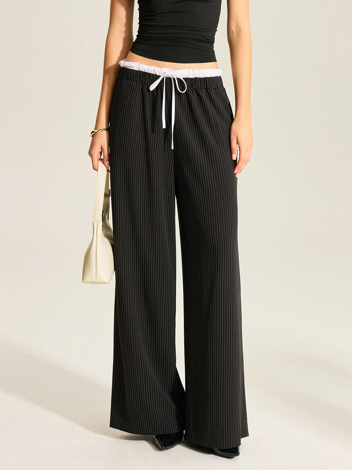 Striped Wide-Leg Pants - Takermore