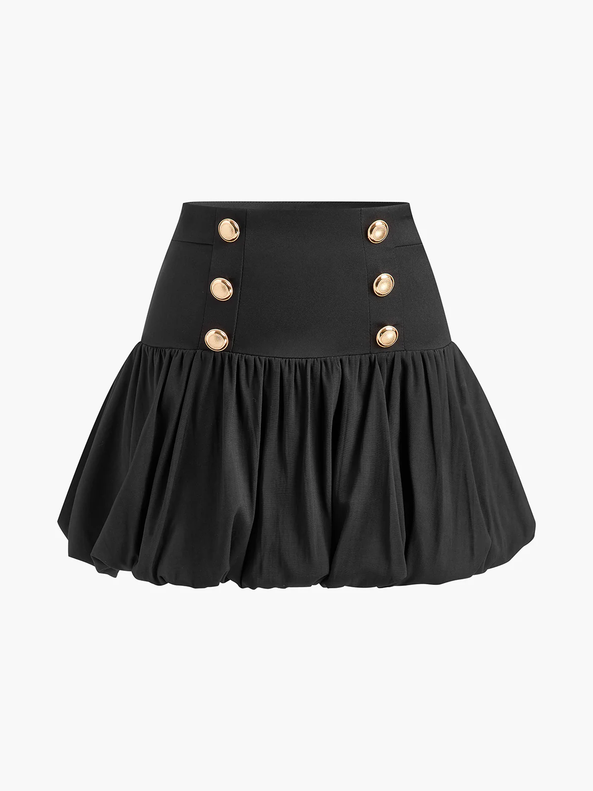 Bud Waist Pleated Panel Mini Skirt - Takermore
