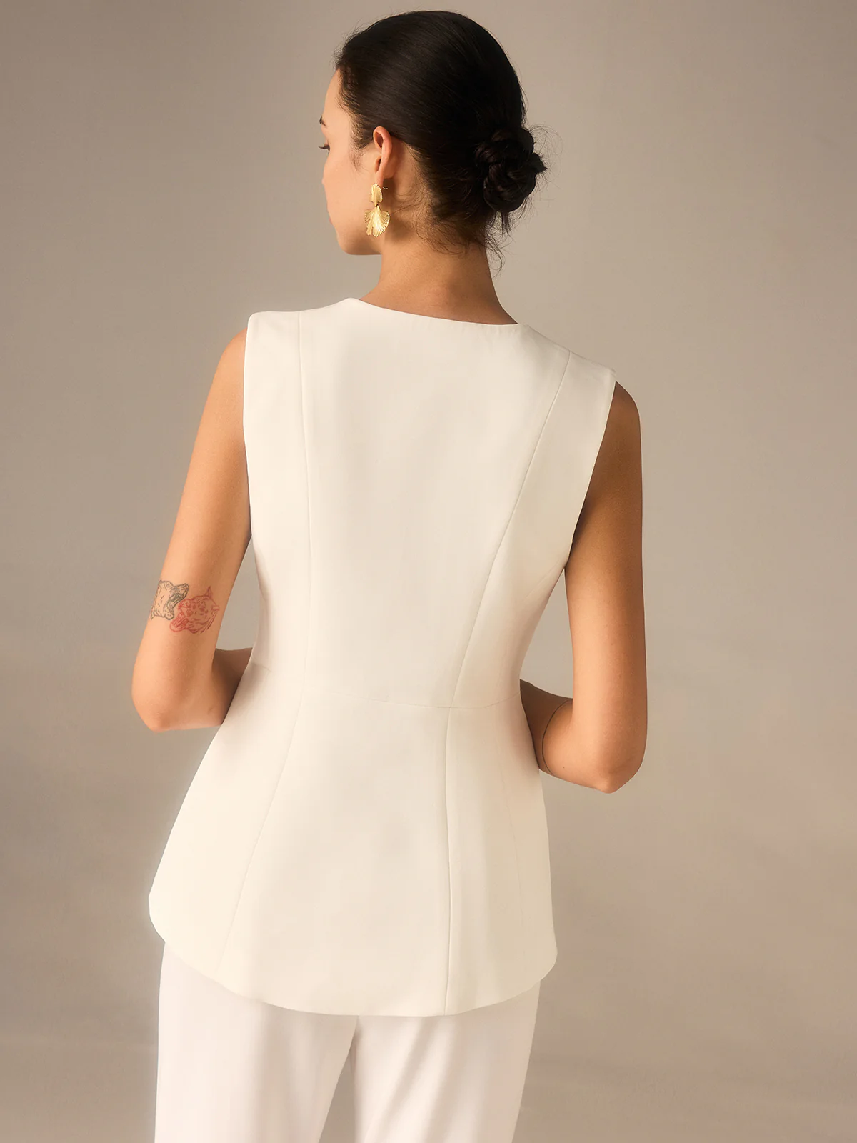 Single Button V-Neck Vest - Takermore