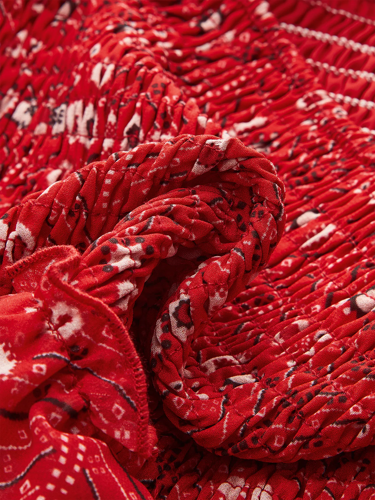 Boho Printed Smocked Tiered Mini Skirt - Takermore