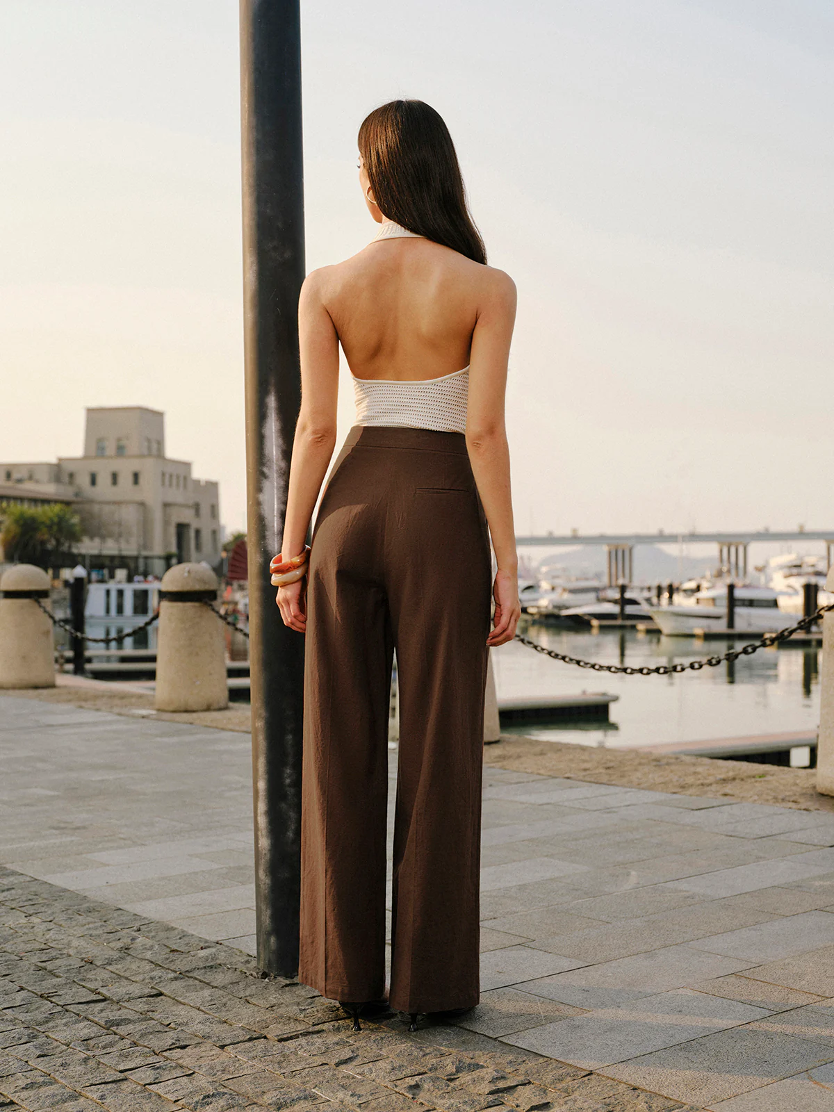 Cotton & Linen Mid-Waist Pants - Takermore