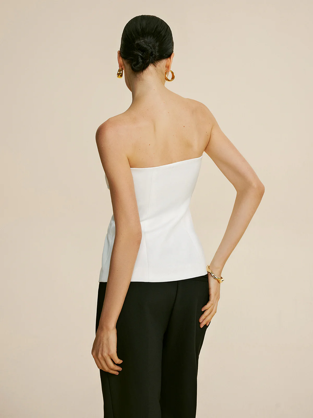 Bow Decor Split Tube Top - Takermore