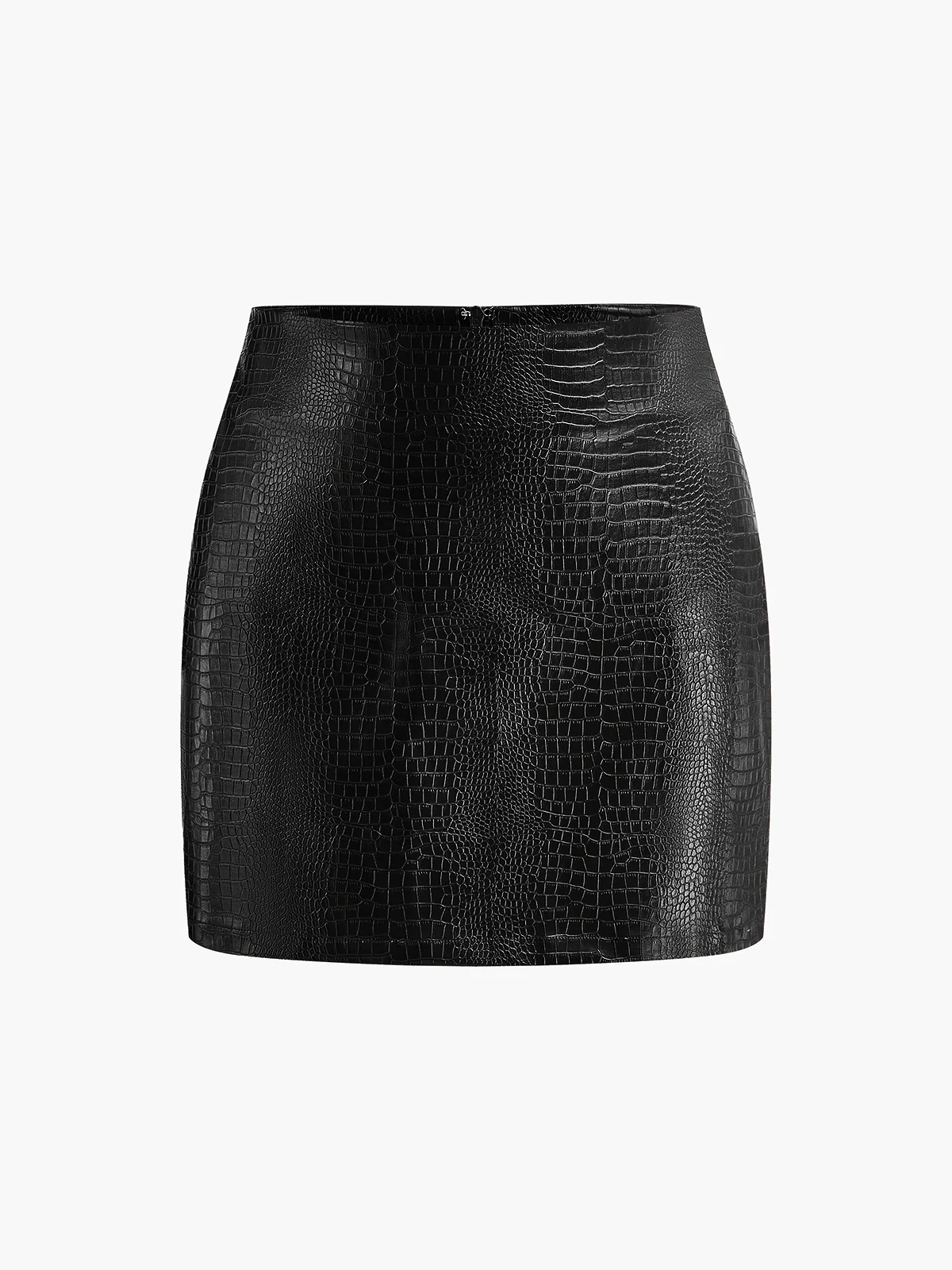 Faux Leather Textured Mini Skirt - Takermore