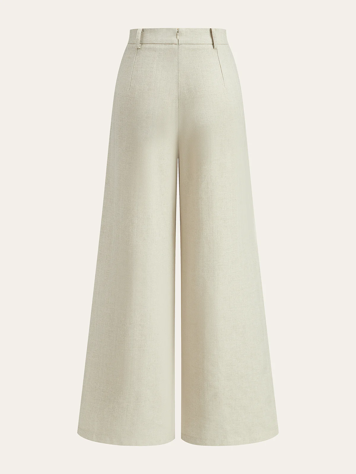 Linen Blend Wide-Leg Pants - Takermore