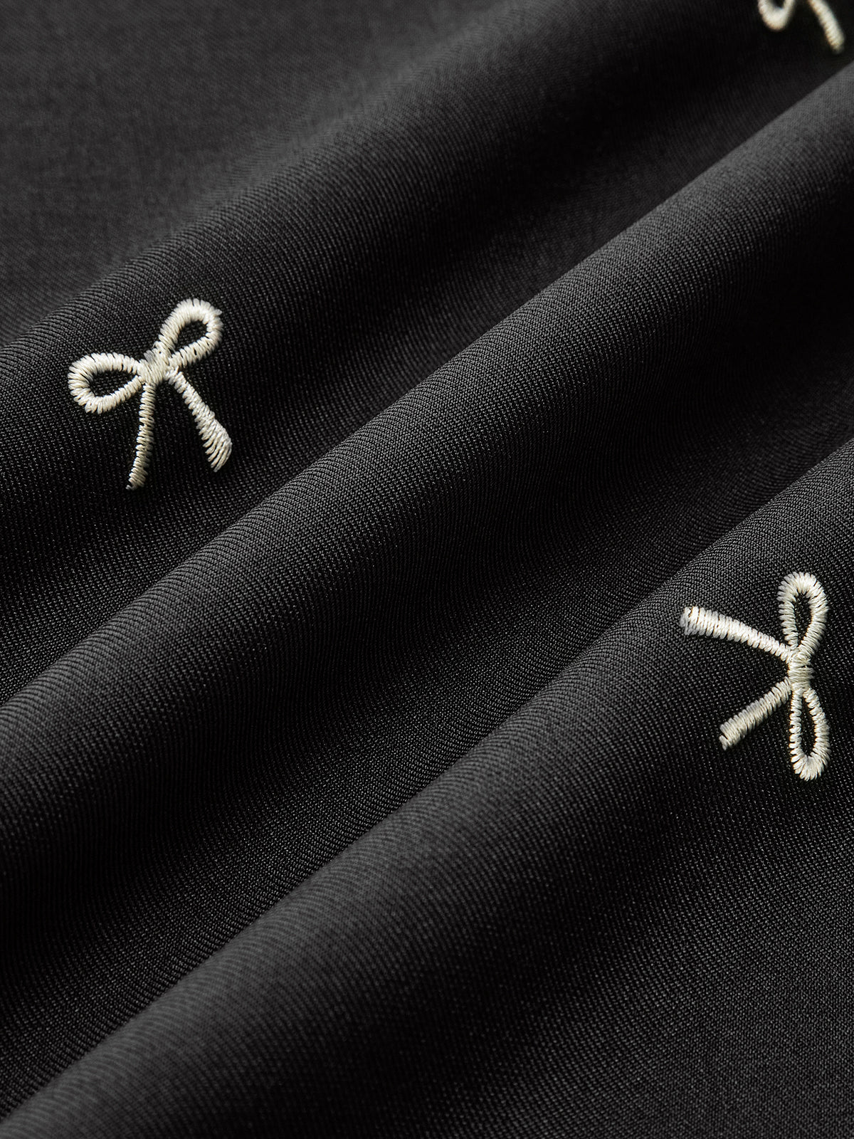 Bow Detail Zipper A Line Skirt - Takermore