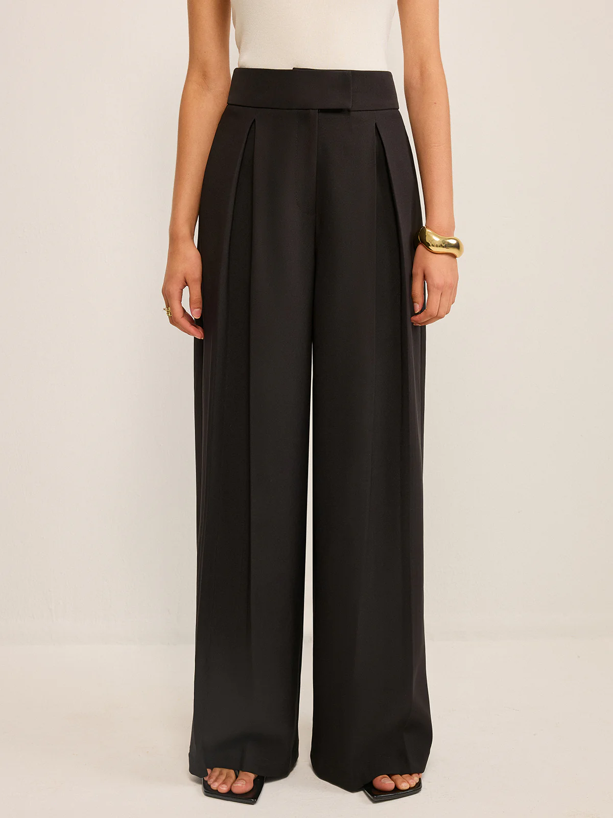 High-Waisted Wide-Leg Pants - Takermore