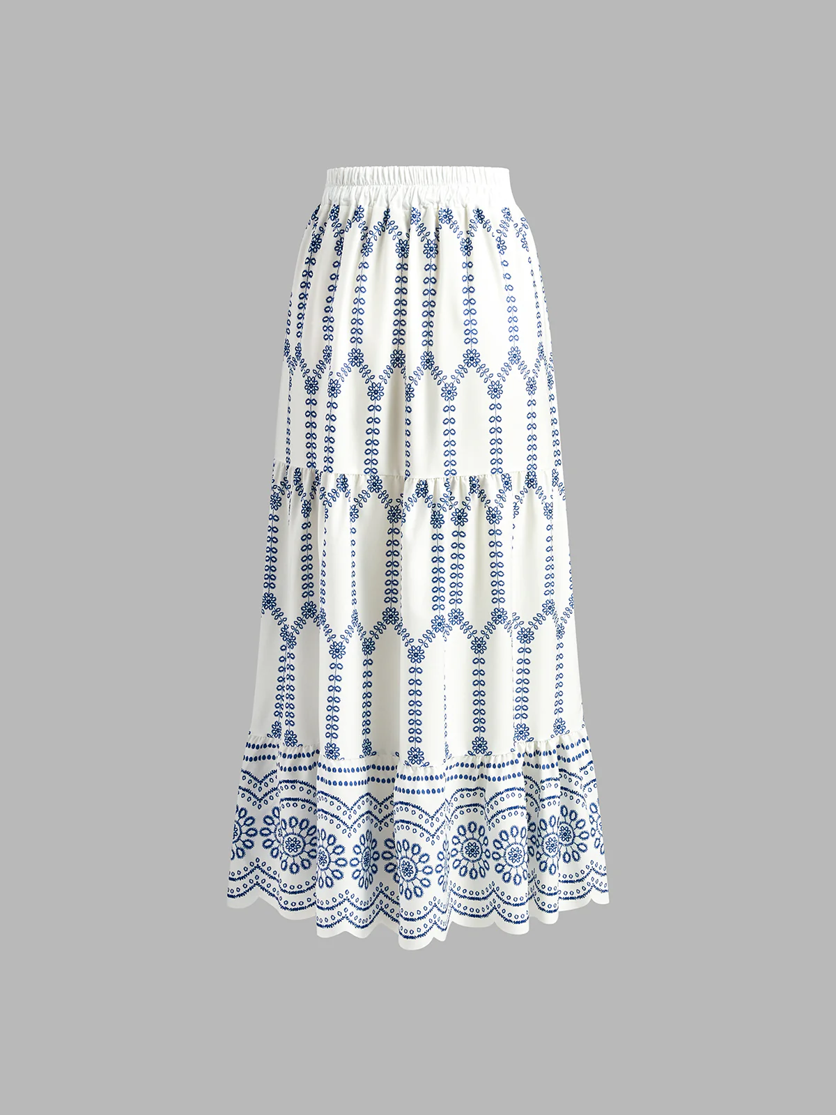 Printed Sleeveless Tie Back Skirt Set - Takermore