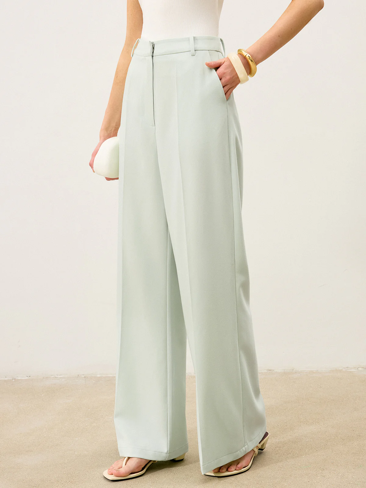 High-Waisted Wide-Leg Pants - Takermore