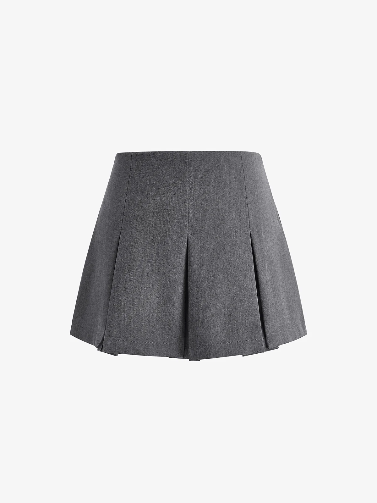 Pleated Zipper Mini Skirt - Takermore