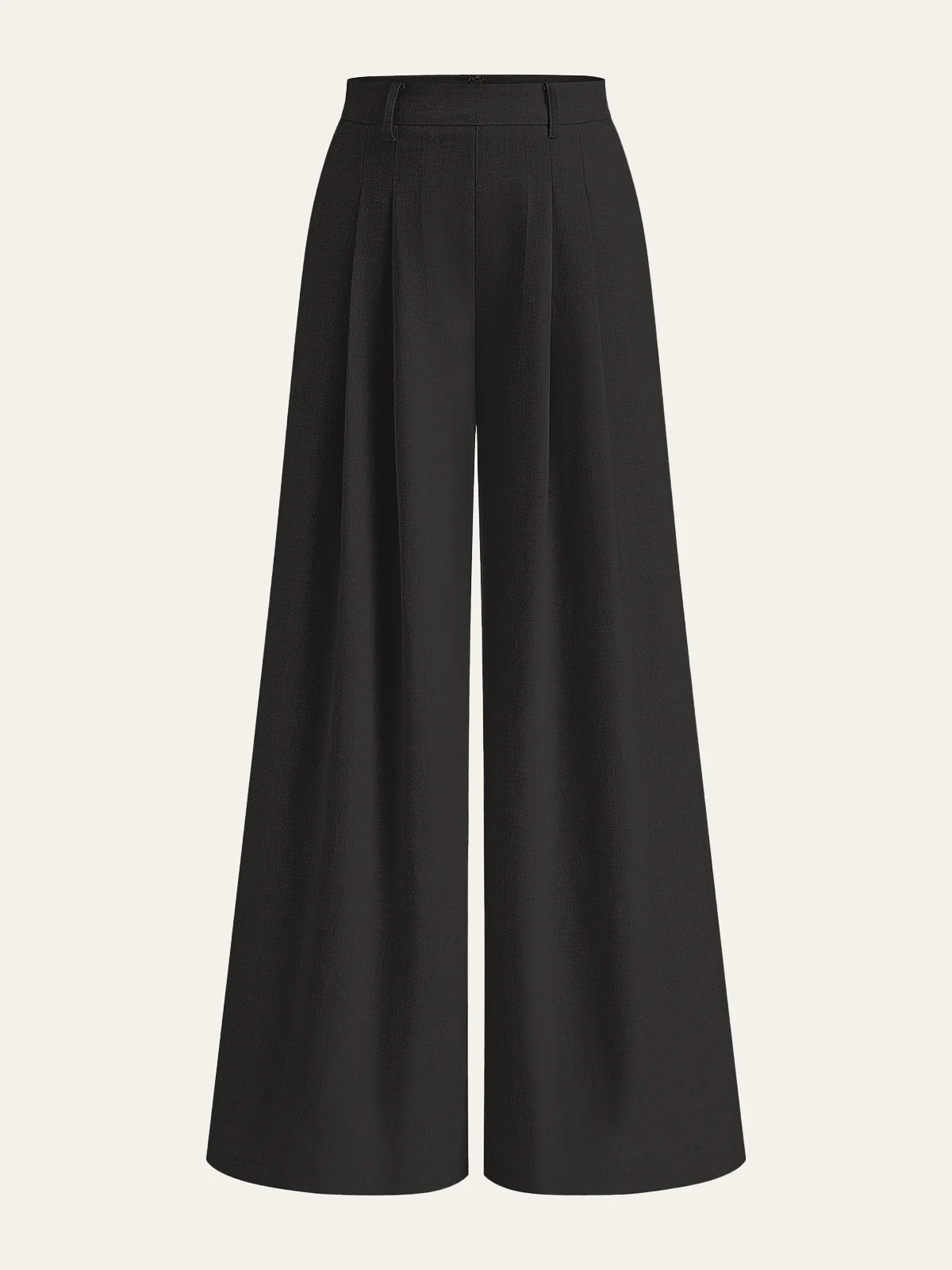 Linen Blend Wide-Leg Pants - Takermore