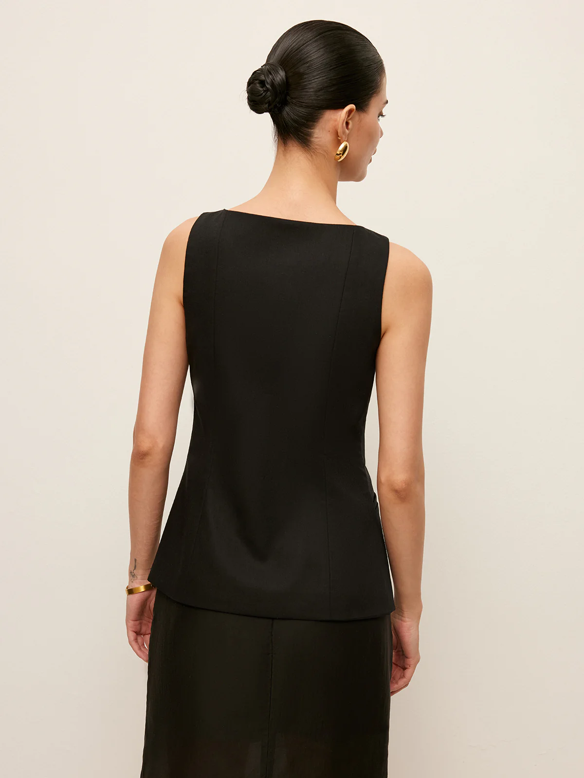 Cotton & Linen Button-Front Vest Without Belt - Takermore