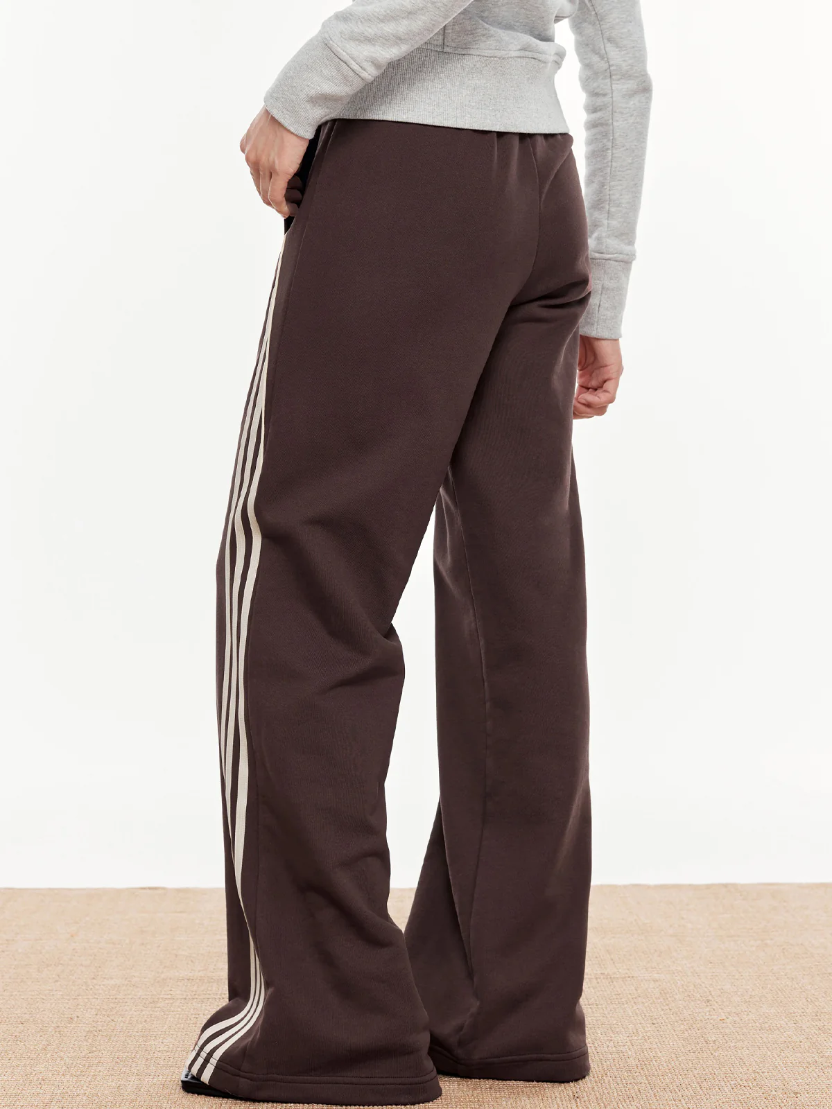 Striped Patchwork Elastic Waist Pants - Takermore