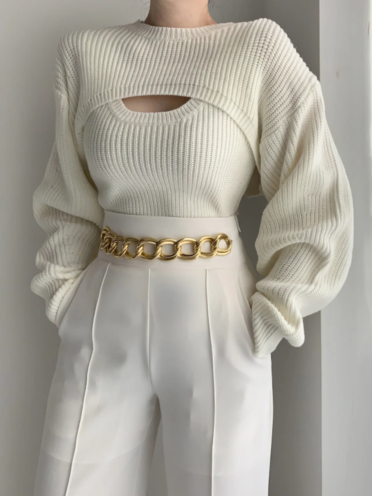 Utility Two Piece Bolero Sweater - Takermore