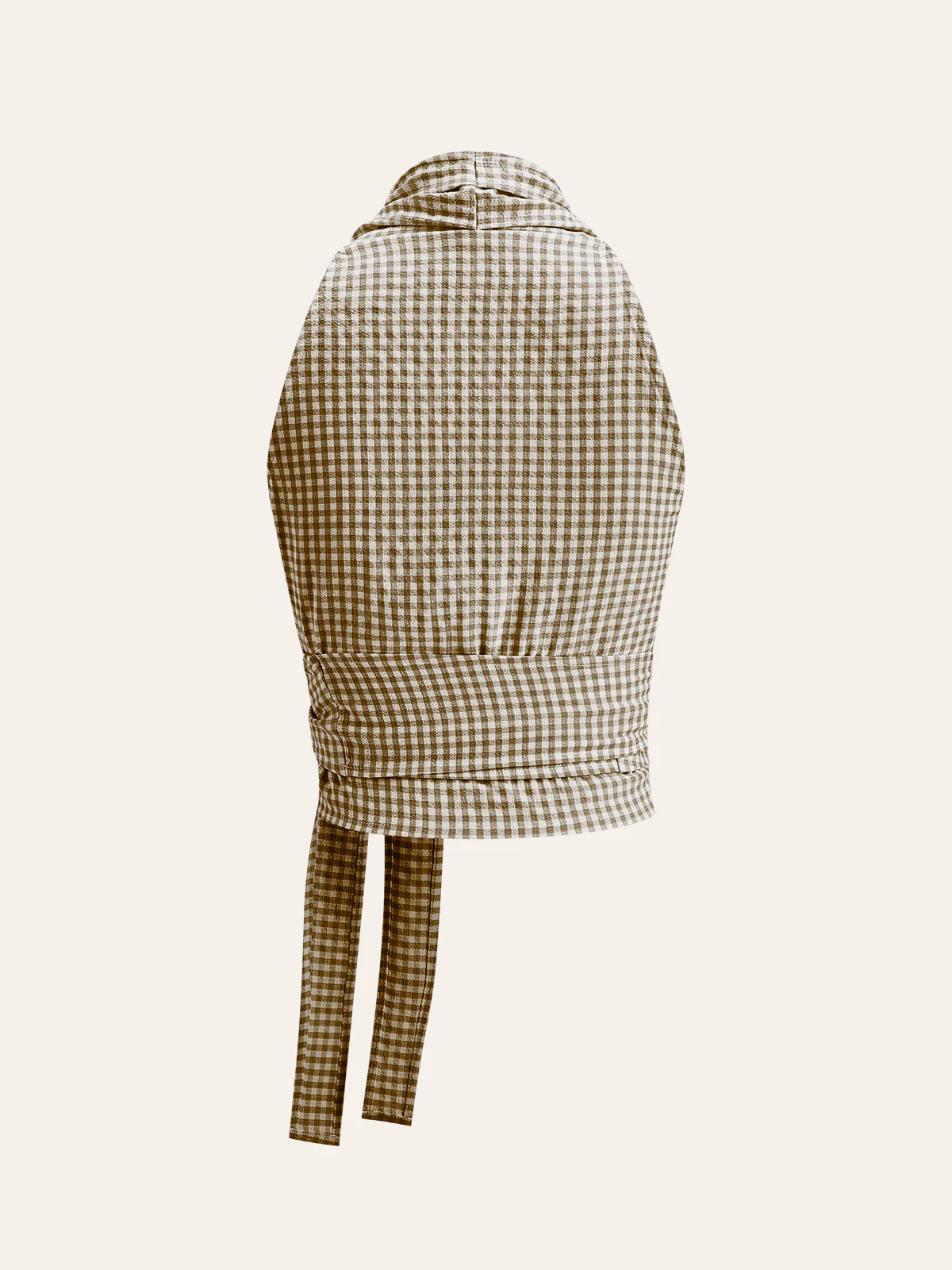 Gingham Halter Wrap Top - Takermore
