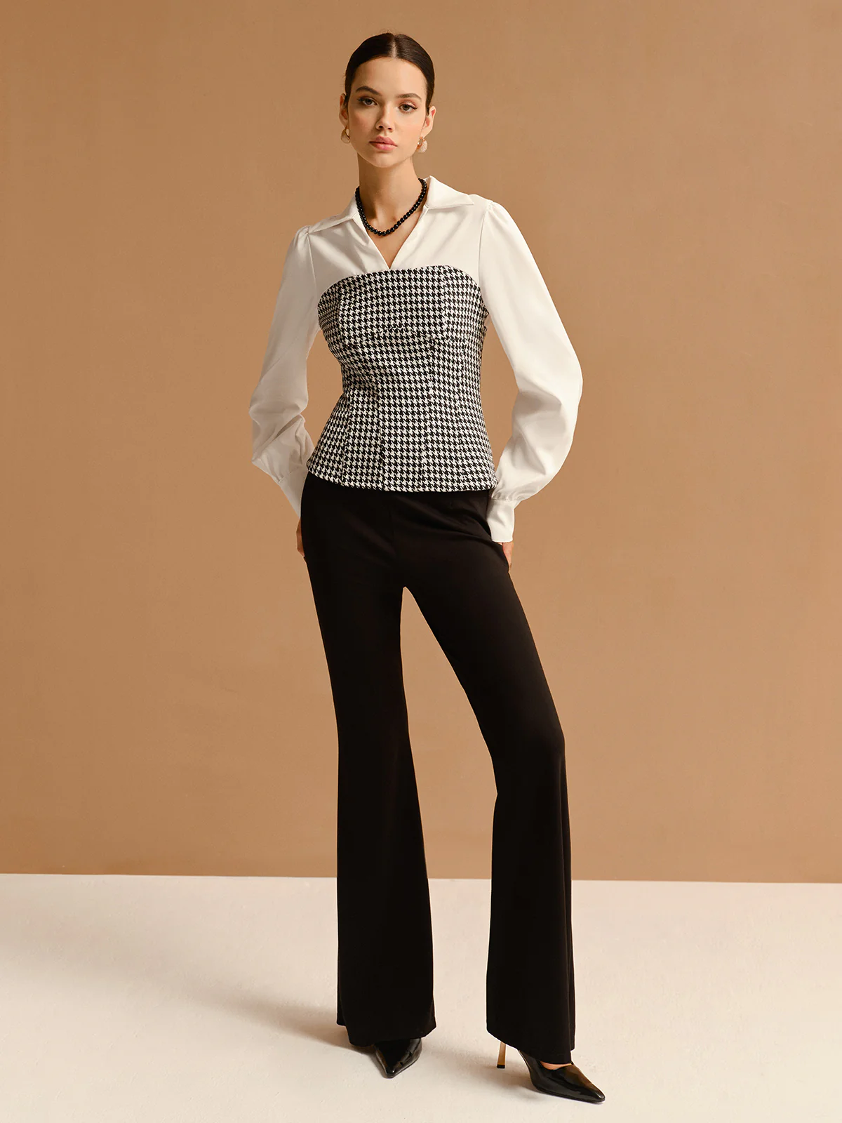 2 in 1 Houndtooth Polo Shirt - Takermore