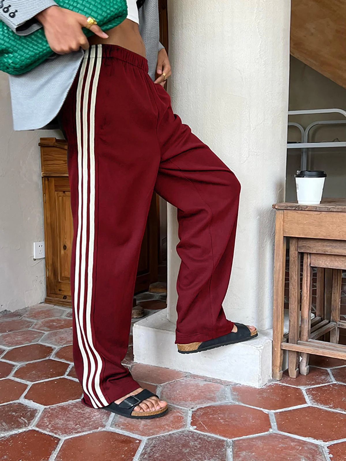 Casual Striped Patchwork Pants - Takermore