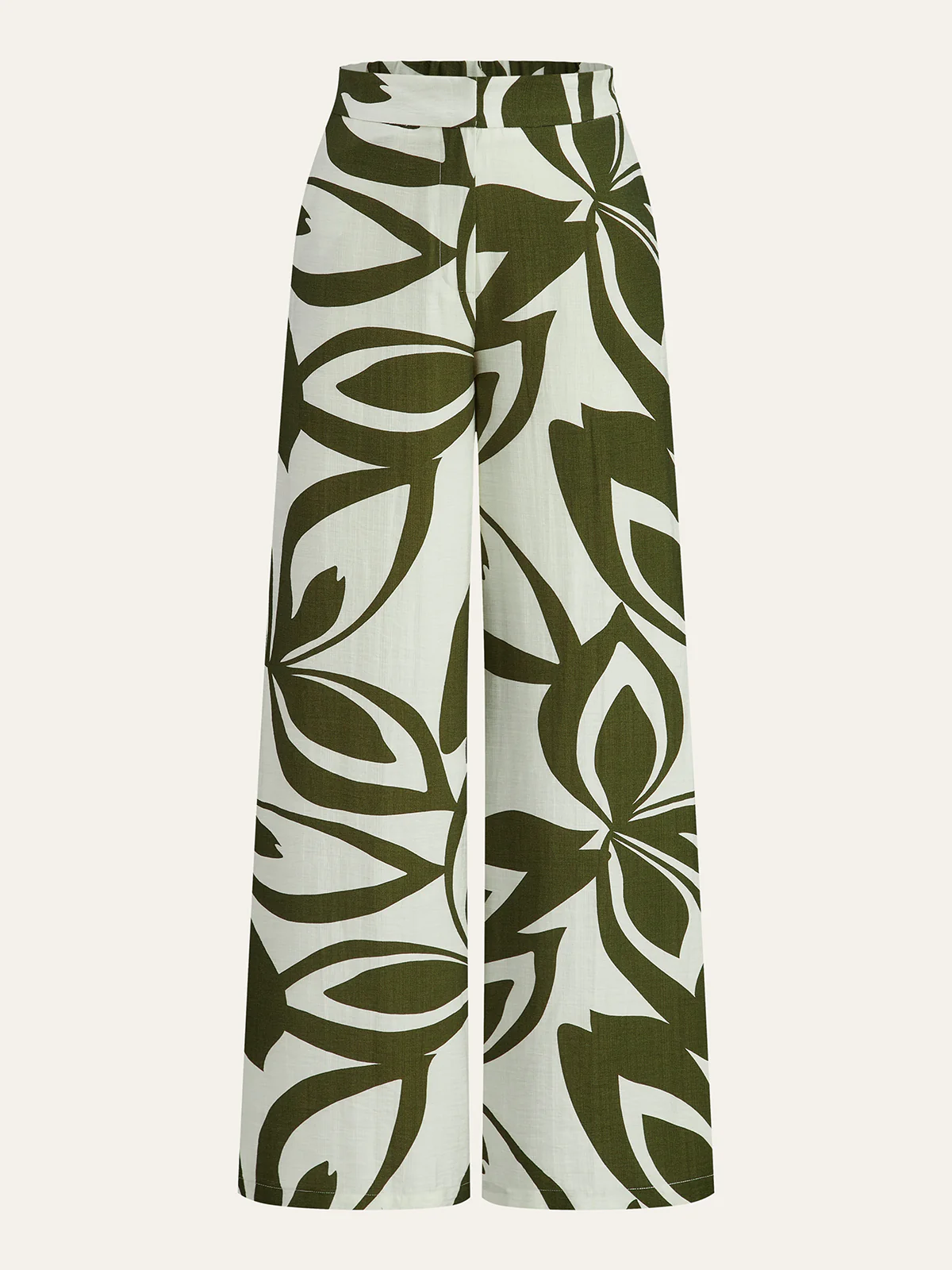 Floral Print Wide-Leg Pants - Takermore