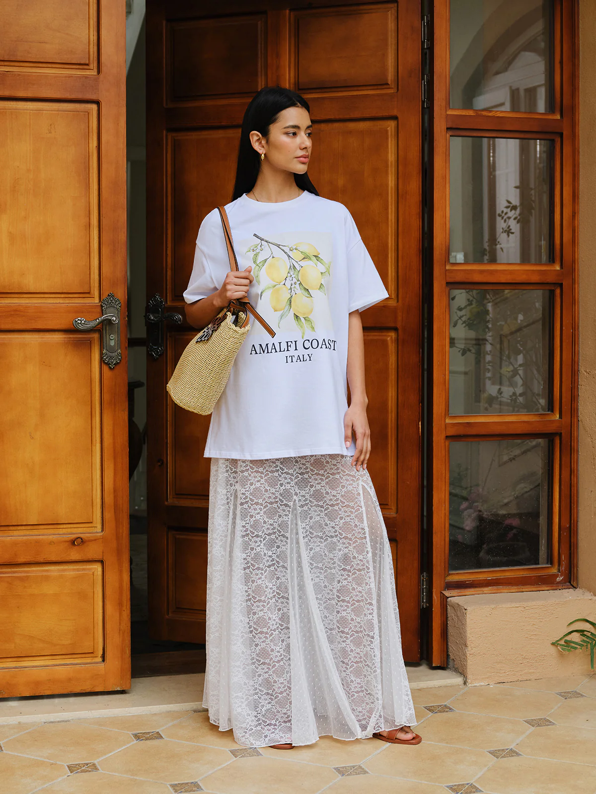 Cotton Print Oversized T-Shirt - Takermore