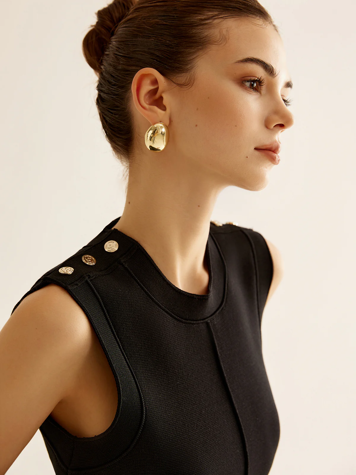 Contrast Ruffle Sweater Tank Dress - Takermore