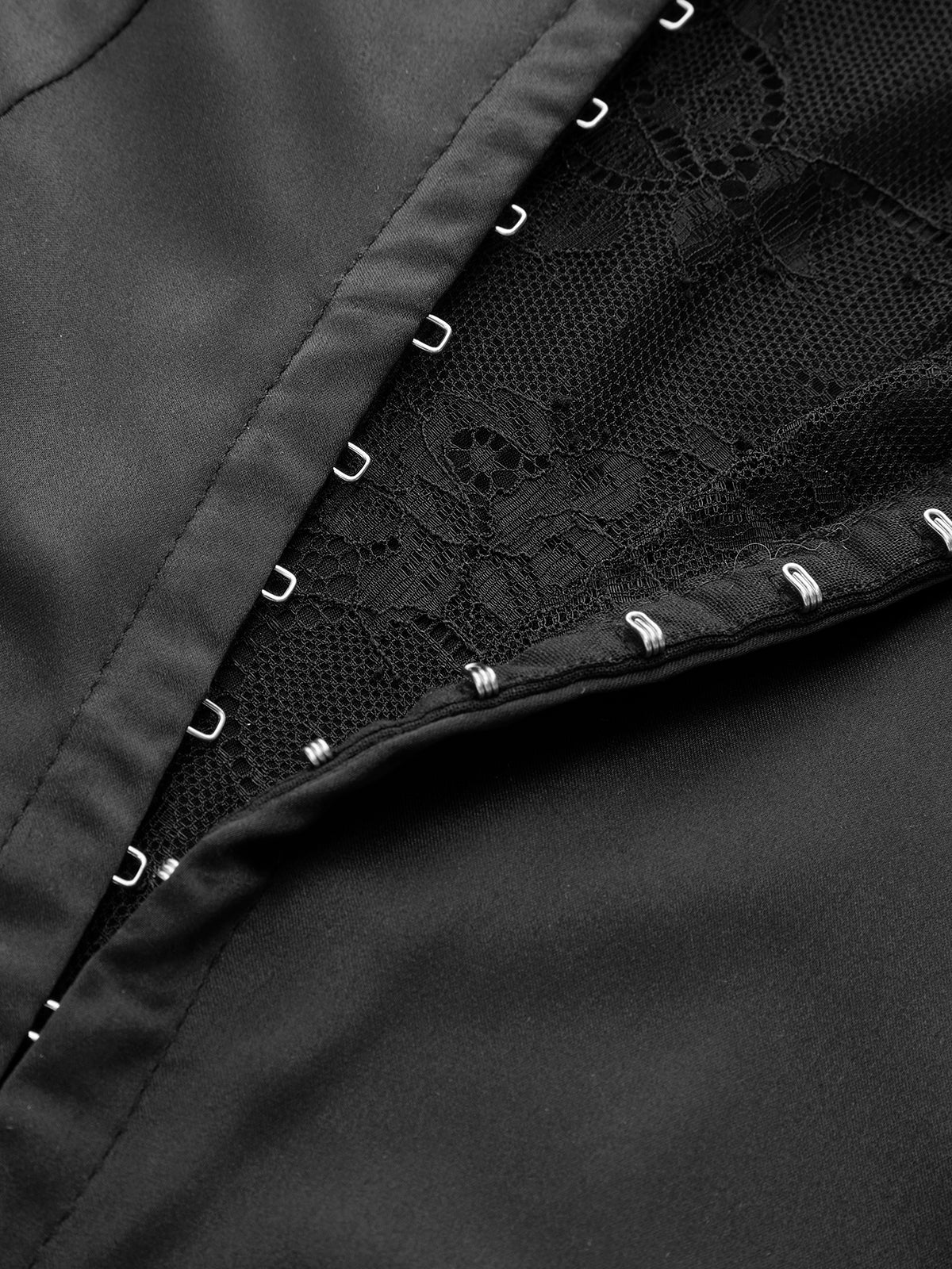 Lace & Hook Detail High Slit Skirt - Takermore