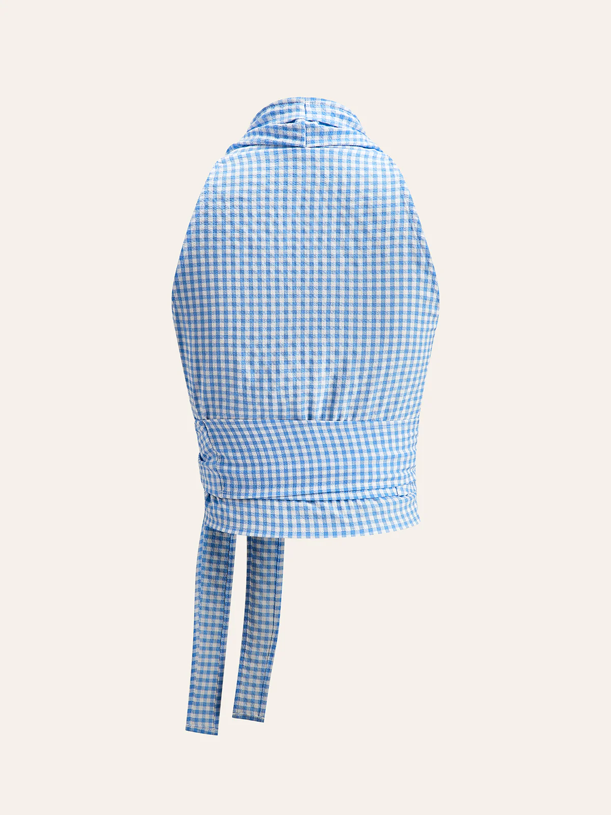 Gingham Halter Wrap Top - Takermore